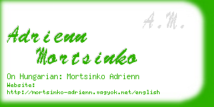 adrienn mortsinko business card